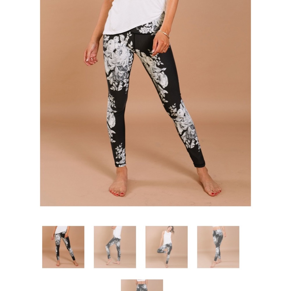 Albion fit Antigua slate floral leggings